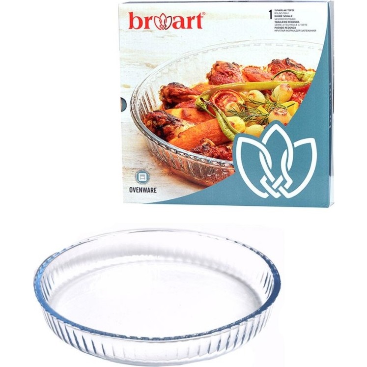Broart Borart Optikli Küçük Boy Cam Tepsi 1700 cc. Diğer Fiyatı