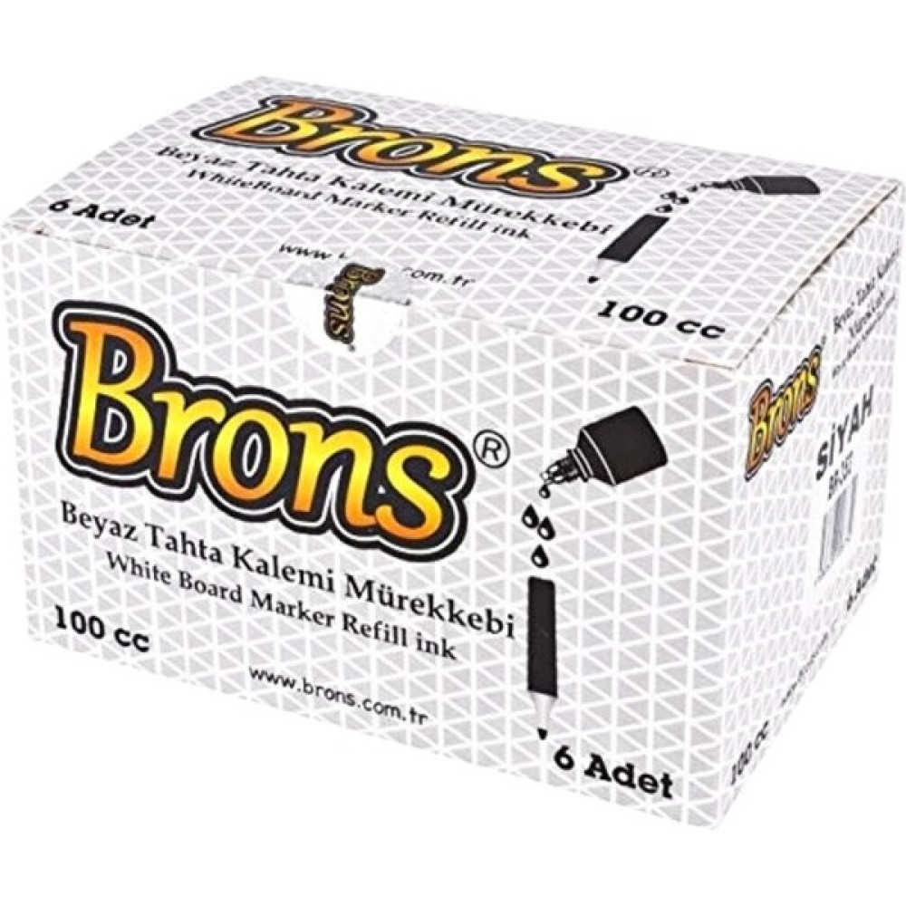 Brons BR-355 Beyaz Tahta Kalem Mürekkebi 100 cc Kırmızı 6 Lı (1 Paket 6 Adet) Tx Kalem Kartuşu & Mürekkebi Fiyatı