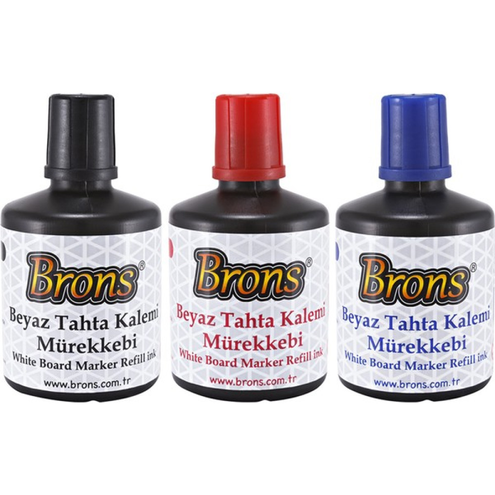 Brons Doldurulabilir Tahta Kalemi Mürekkebi 100 ml 3'lü Set Yazı Tahtası Kalemi Fiyatı