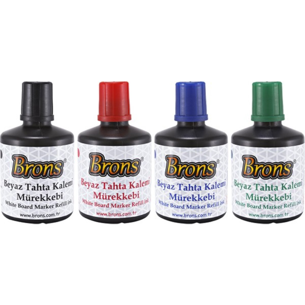 Brons Doldurulabilir Tahta Kalemi Mürekkebi 100 ml 4'lü Set Yazı Tahtası Kalemi Fiyatı