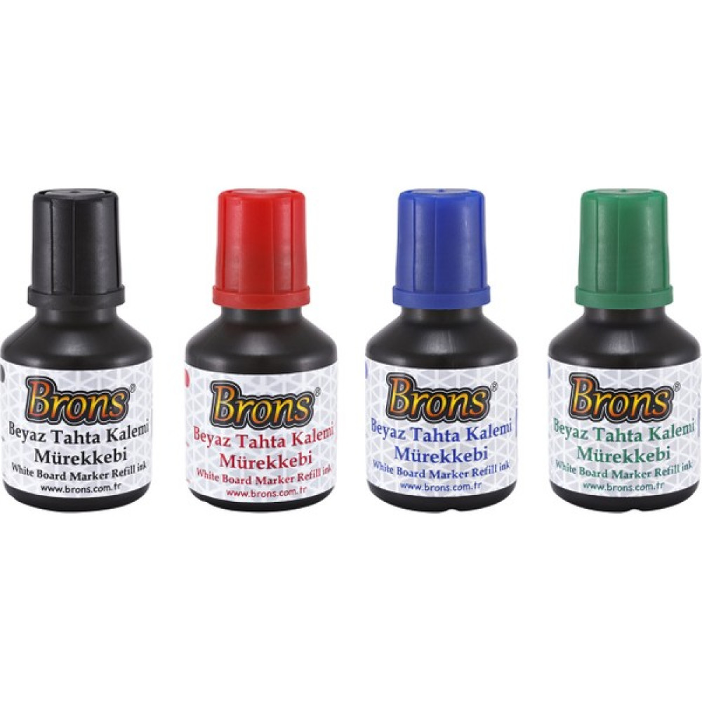 Brons Doldurulabilir Tahta Kalemi Mürekkebi 30 ml 4'lü Set Yazı Tahtası Kalemi Fiyatı