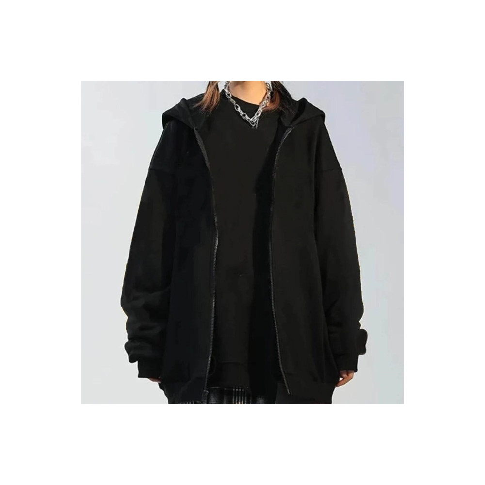BROODs Düz Siyah Unisex Oversize (2 İPLİK) Mevsımlık Hırka S-M Beden Kadın Hırka Fiyatı
