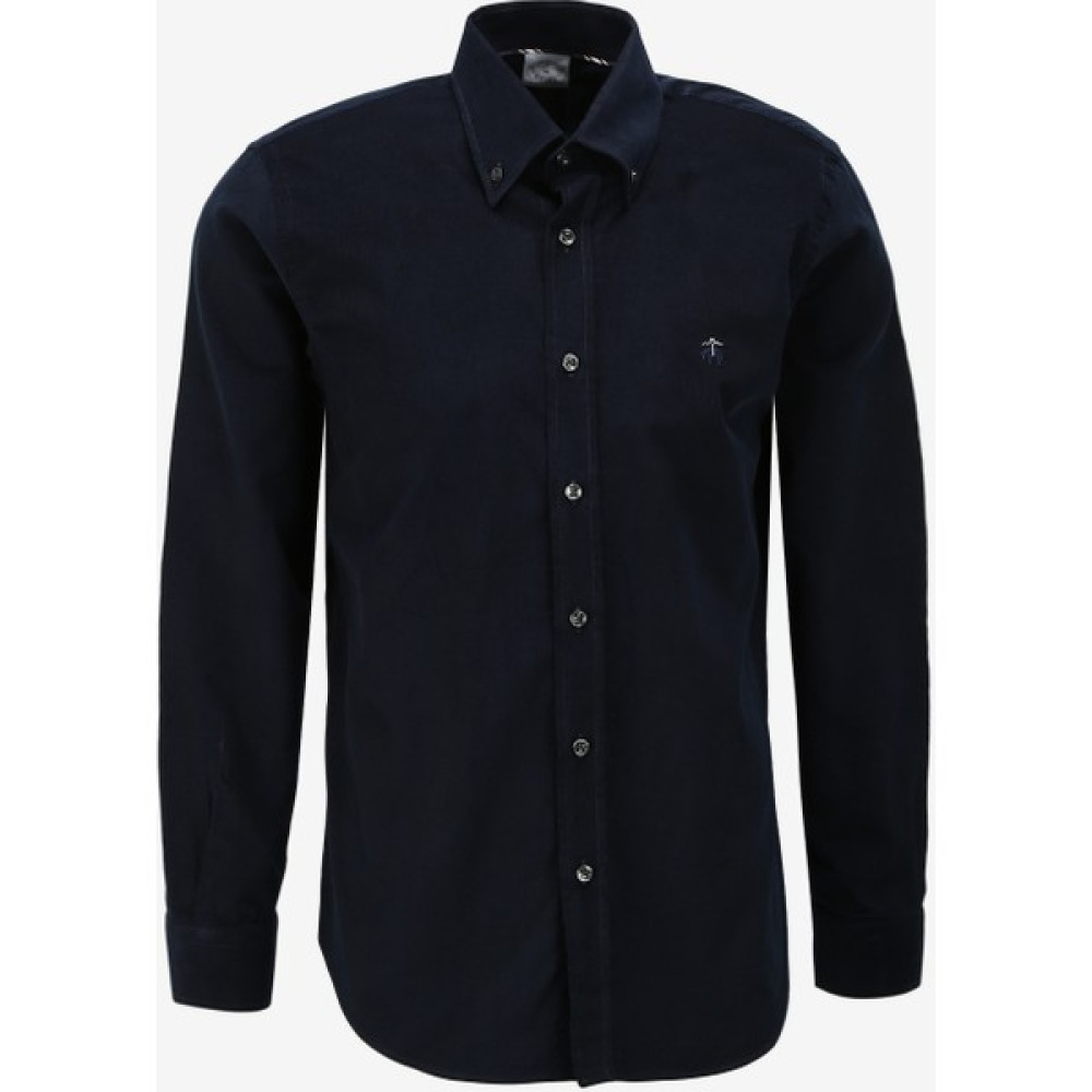 Brooks Brothers Standart Düğmeli Yaka Lacivert Erkek Gömlek BBFW23MSH008 Erkek Gömlek Fiyatı