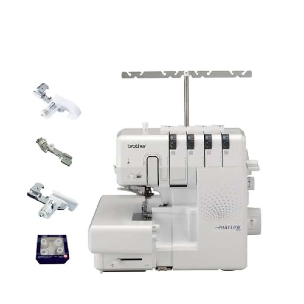 Brother AIRFLOW 3000 Air Thread Serger Overlock Sewing Machine with Feet and Thread Bundle