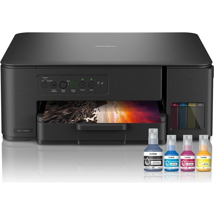 Brother DCP-T430W Fotokopi, Tarayıcı, Wi-Fi , Mürekkep Tanklı Yazıcı - Siyah Tarayıcılar Fiyatı