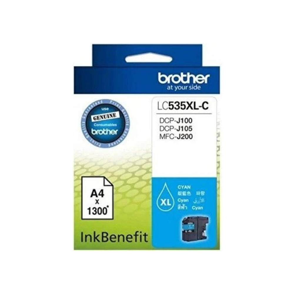 Brother LC535XL-C Orijinal Mavi (Cyan) Kartuş 1300 Sayfa - Renkli - Siyah Kartuşlar Fiyatı