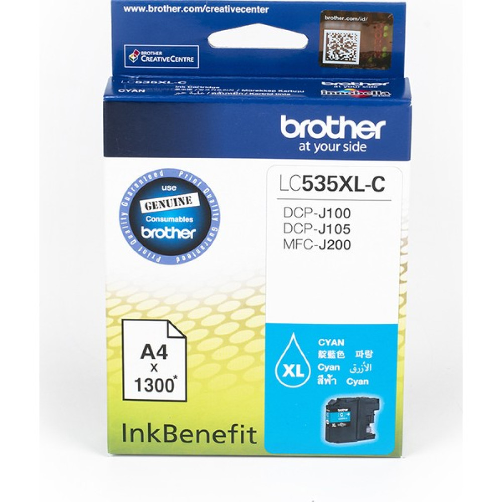 BROTHER LC535XLC Mavi Mürekkep Kartuş (1300 Sayfa) Kartuşlar Fiyatı