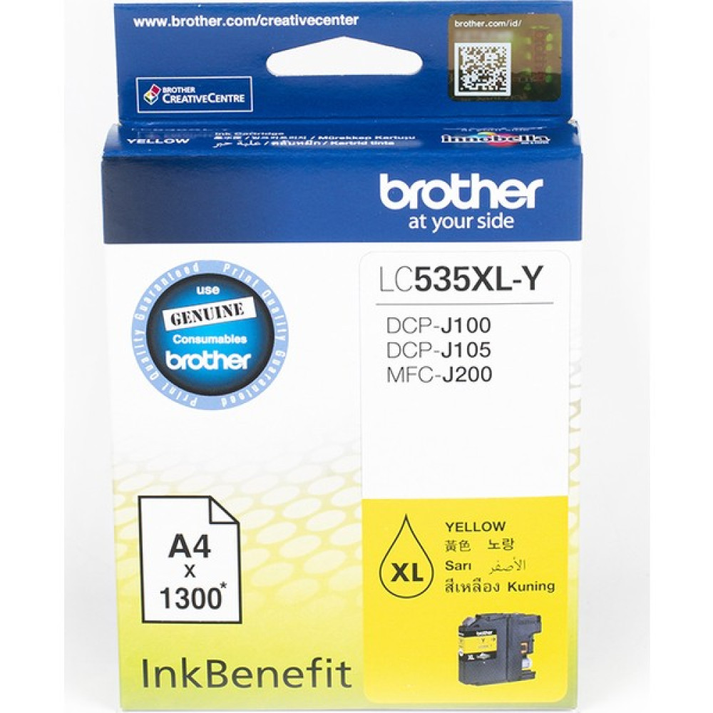 BROTHER LC535XLY Sarı Mürekkep Kartuş (1300 Sayfa) Kartuşlar Fiyatı