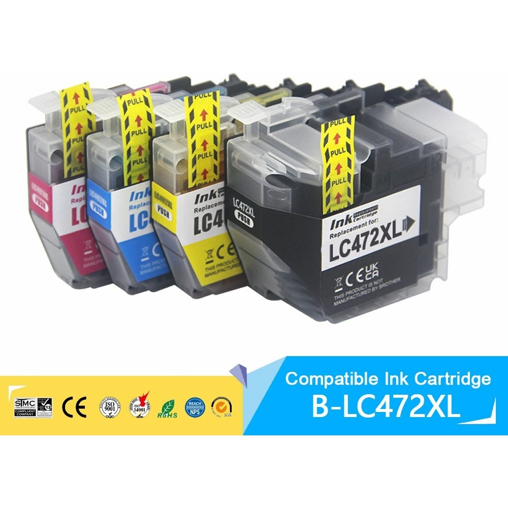 Brother MFC-J3940DW LC472XL 4 Renk Muadil Kartuş Seti Siyah 3000 Sayfa Renkliler 1500 Sayfa Tonerler Fiyatı