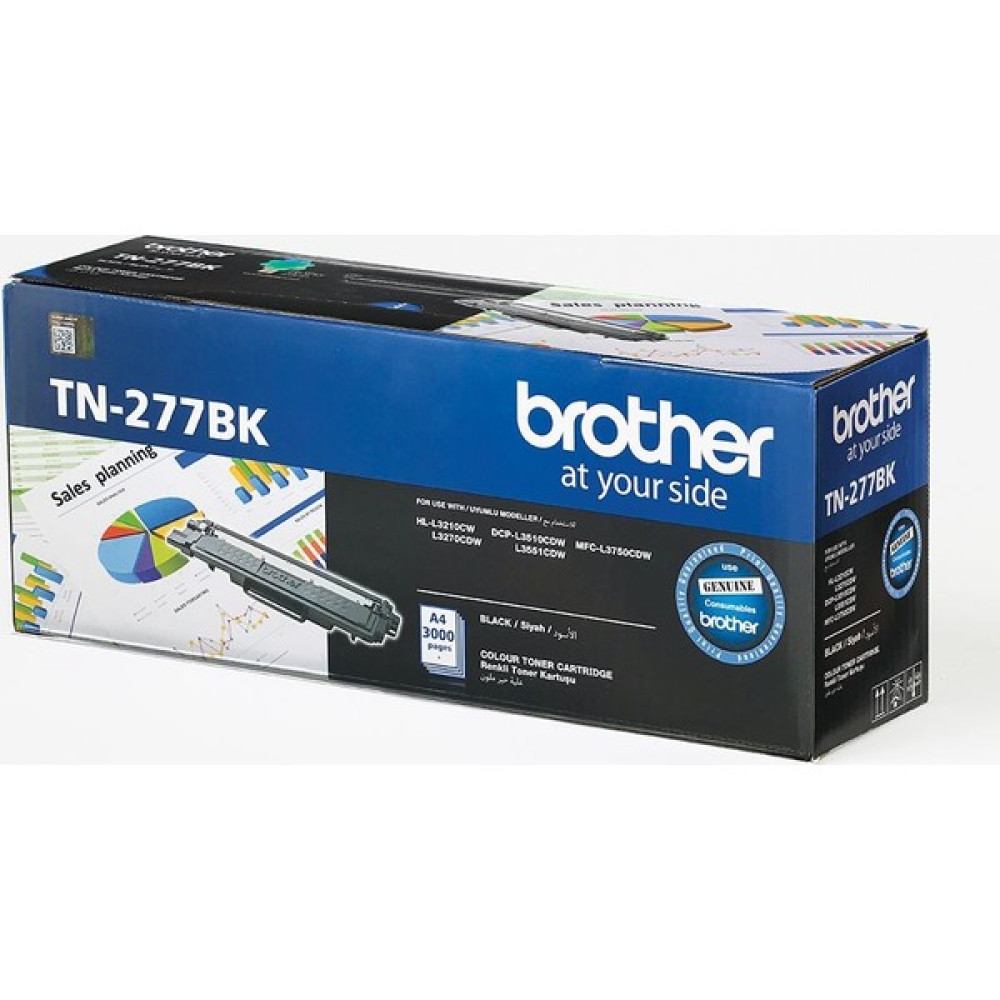 Brother TN-277BK 3.000 Sayfa Black Siyah Toner HL-L3270CDW DCP-L3551CDW MFC-L3750CDW Tonerler Fiyatı