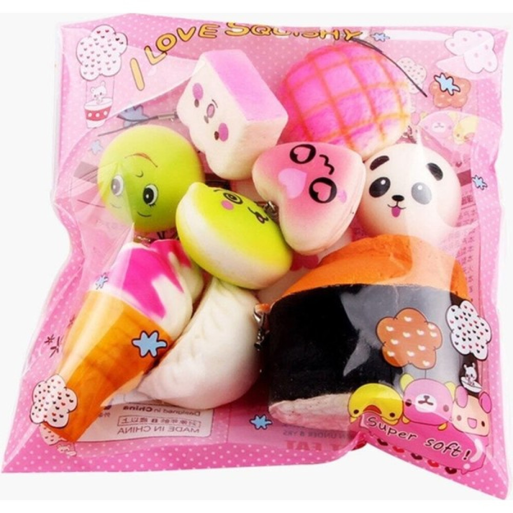 Brother Toys 10 Adet Squishy Full Karışık Set - Yumuşacık Sık Bırak Sukuşi Oyuncak Fiyatı