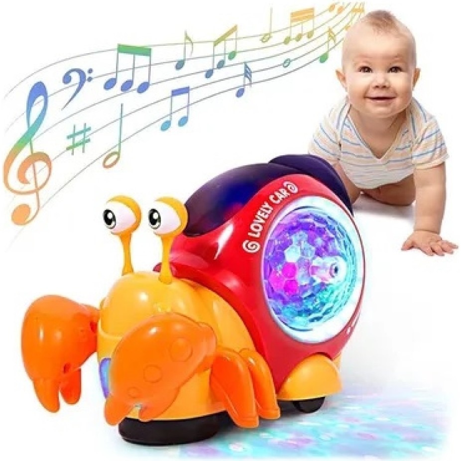 Brother Toys Işıklı ve Müzikli Emeklemeye Yardımcı Yengeç Turbo Benzeri Salyangoz - Turuncu Bebek Oyuncakları Fiyatı