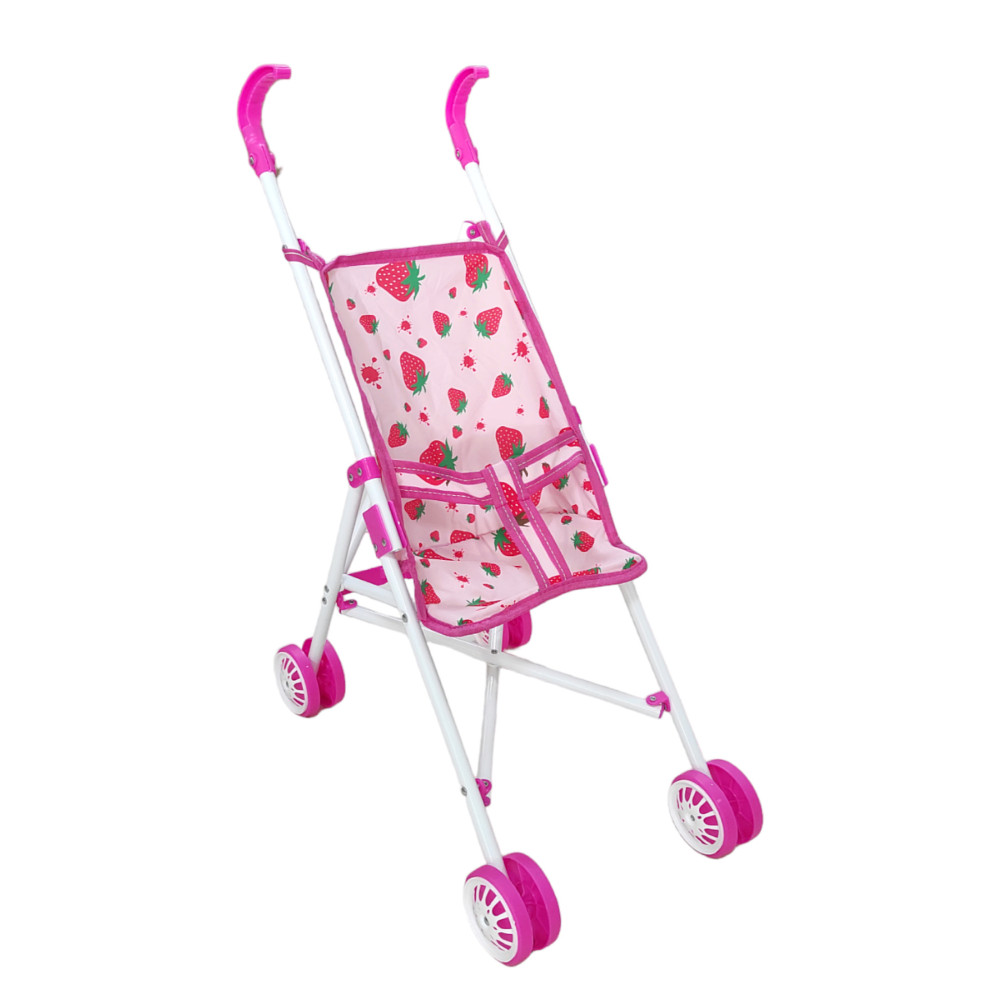 Brother Toys Oyuncak Metal Puset Katlanabilir Bebek Arabası Çilek Desenli Beyaz Renk Bebek Arabası ve Pusetler Fiyatı