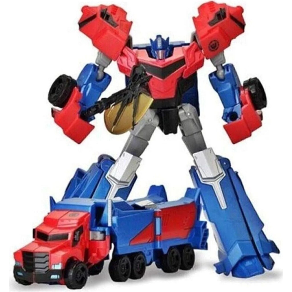 Brother Toys Transformers Tarzında Bumblebee Optimus Prime Robota Dönüşen Araba Metal - Mavi - Kırmızı Aksiyon Figürleri Fiyatı