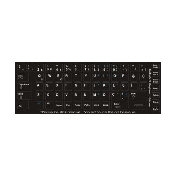 Brs Türkçe Q Klavye Etiketi Sticker Laptop ve Pc Uyumlu Sticker - Siyah Klavye - Mouse Fiyatı