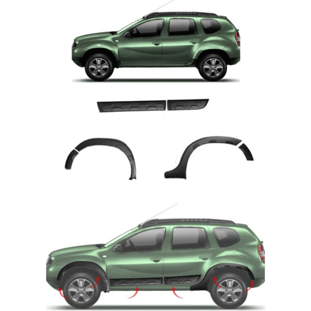 Brsplast Dacia Duster Uyumlu 2010-2017 Damalı Dodik Seti 12 Parça Oto Boyaları Fiyatı