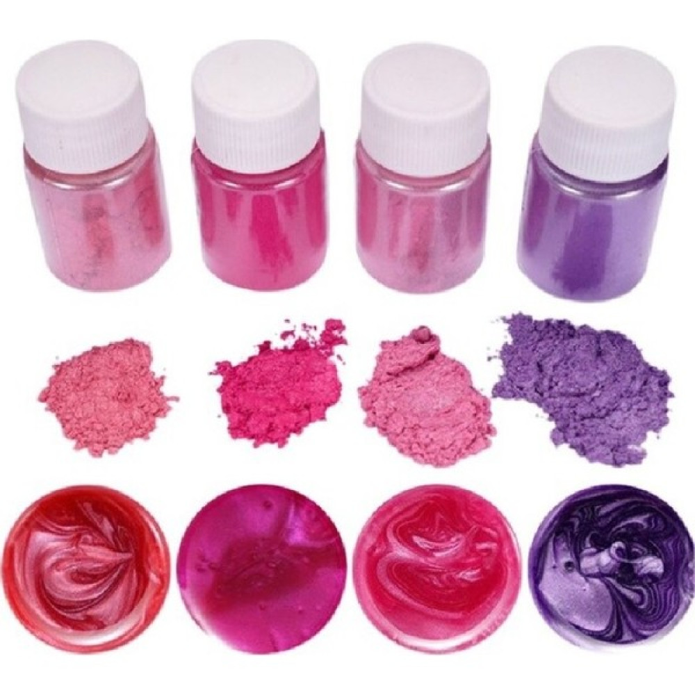 Brtr 4 Renk Pembe Sedefli Epoksi Metalik Toz Pigment Seti Boya Malzemeleri Fiyatı