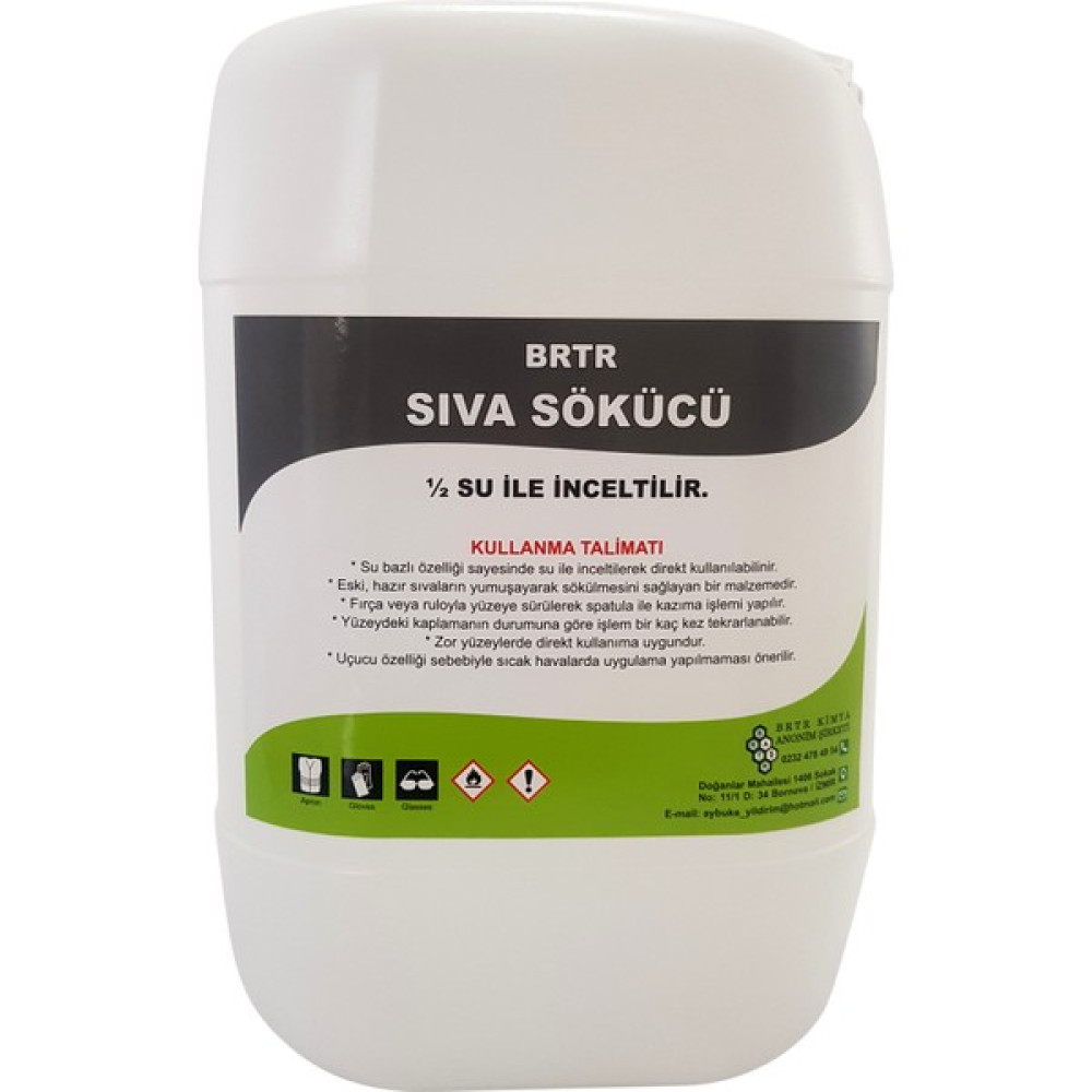 Brtr kimya 10Lt SIVA SÖKÜCÜ 1/2 - 1/3 (SU BAZLI) Nalburiye & Hırdavat Fiyatı