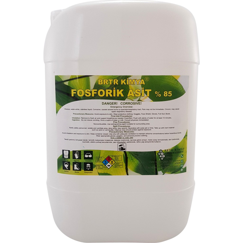 Brtr kimya 16 kg FOSFORİK ASİT %85 Diğer Fiyatı