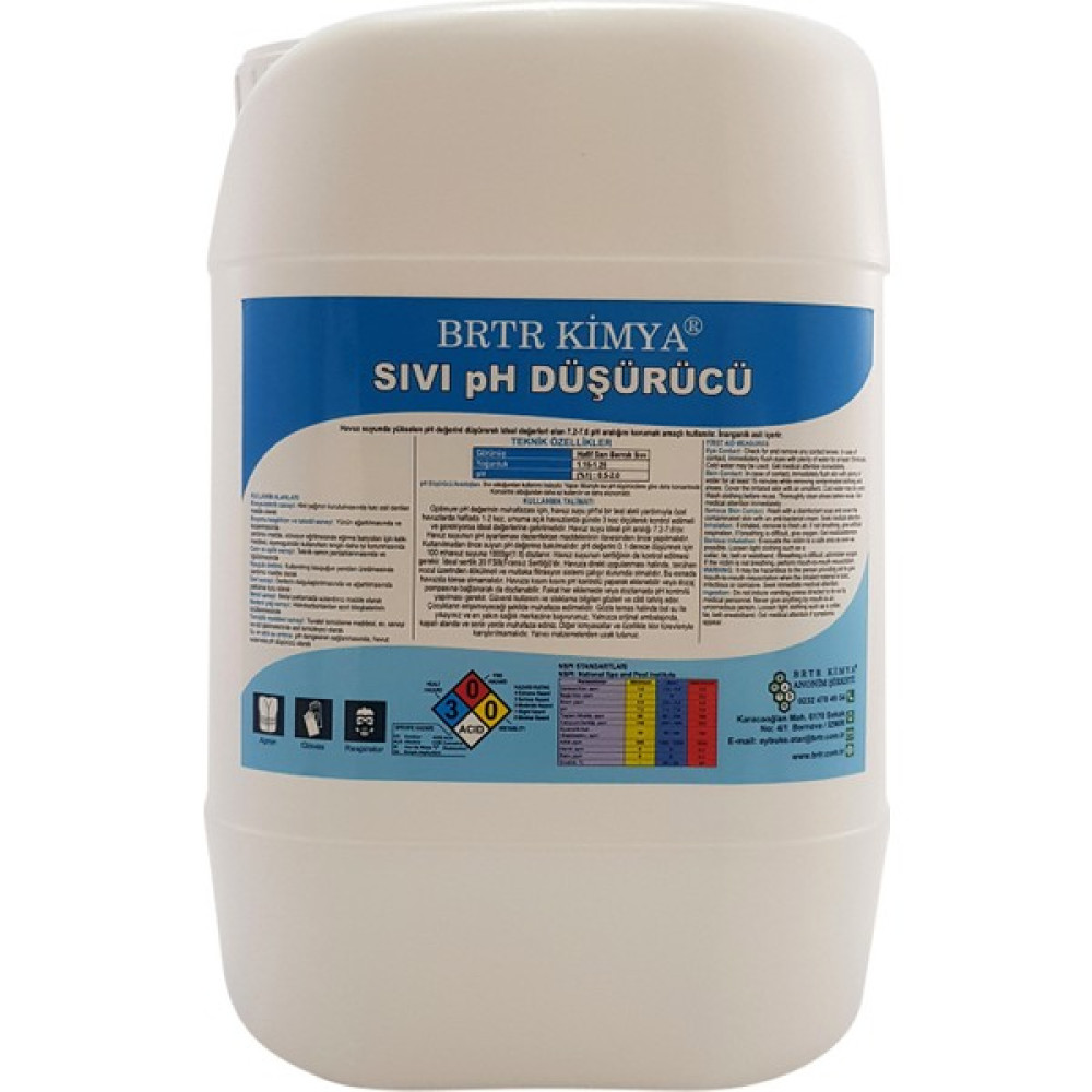 Brtr Kimya Sıvı Ph Düşürücü - 12 Kg Bahçe Dekorasyon & Düzenleme Fiyatı