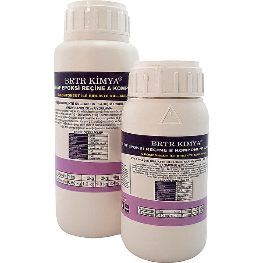 Brtr Kimya Ultra Şeffaf Epoksi 800 Gr Hobi Seti (500 Gr Reçine + 300 Gr Hardener) Boyalar & Boyacı Aletleri Fiyatı