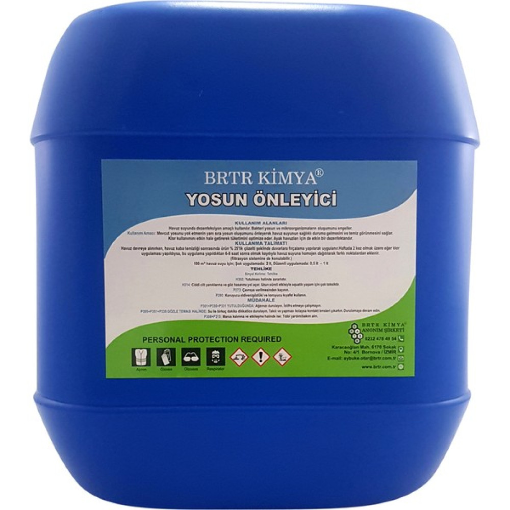 Brtrkimya Brtr 20 kg Havuz Yosun Önleyici Dezenfektant-20 kg Oto, Bahçe, Yapı Market Fiyatı