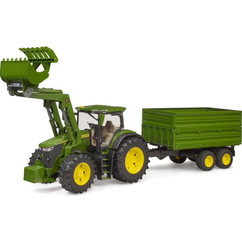 Bruder John Deere 7r 350 Kepçeli Traktör ve Römork BR03155 Oyuncak Araç Fiyatı