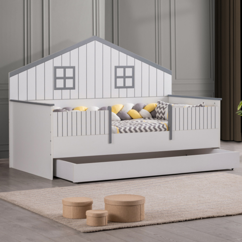 Brüksel Yavrulu Montessori Yatak Karyola - Gri 90X190 Cm Kanepe & Çekyat Fiyatı