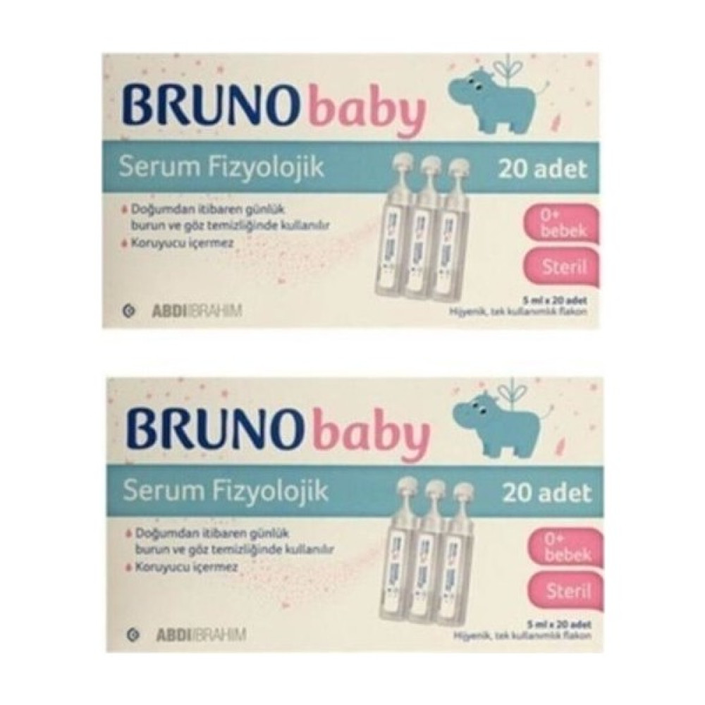 Bruno Serum Fizyolojik 20 Flakon 2 Adet - Abdi İbrahim Burun Aspiratörü Fiyatı