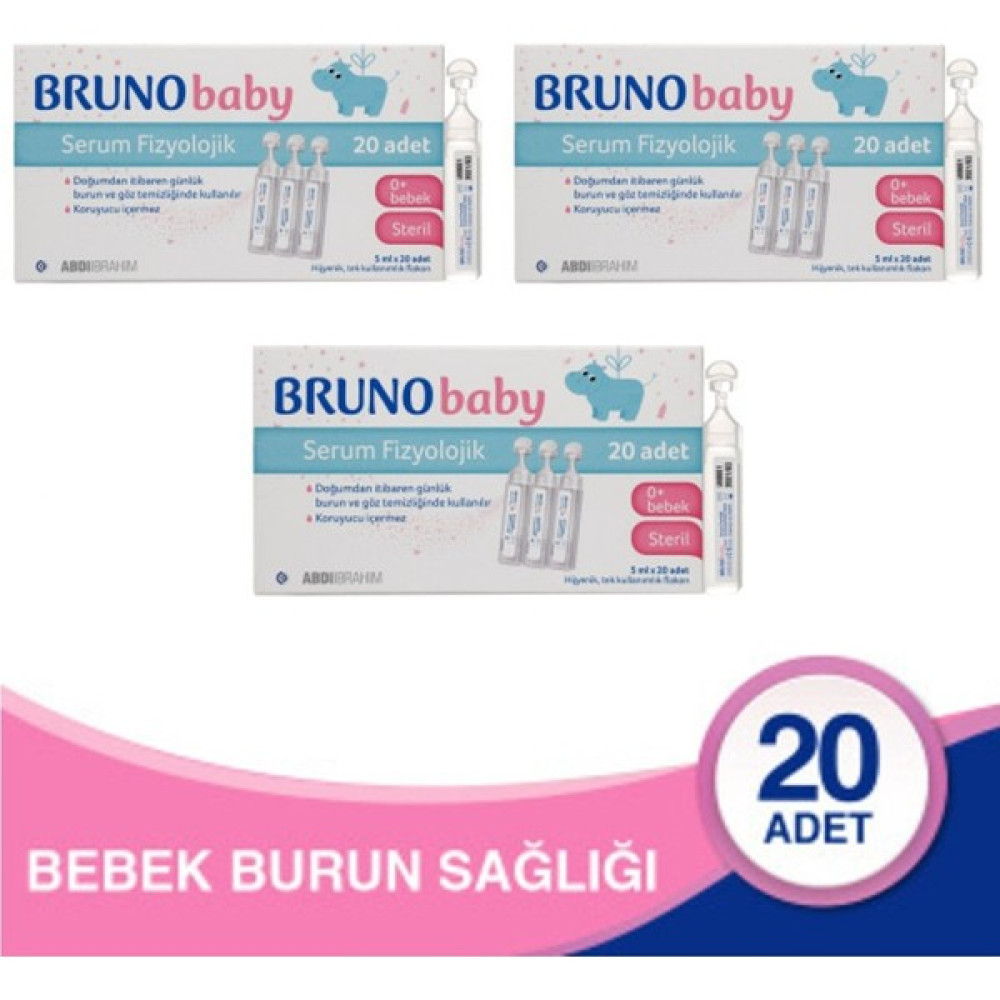 Bruno Serum Fizyolojik 20 Flakon 3 Adet - Abdi İbrahim Bebek Bakım Fiyatı