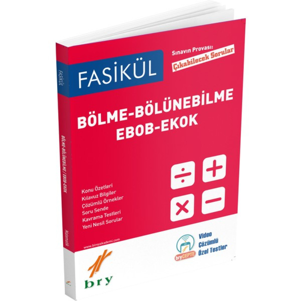 Bry Birey Eğitim Yayınları Sınavın Provası Çıkabilecek Sorular - Fasikül Bölme Bölünebilme Ebob Ekok Matematik Fiyatı