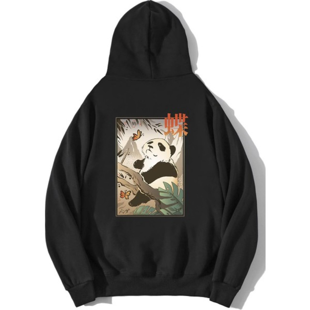 Brz Collection Oversize Butterfly And Japanese Panda Hoodie Erkek Sweatshirt Fiyatı