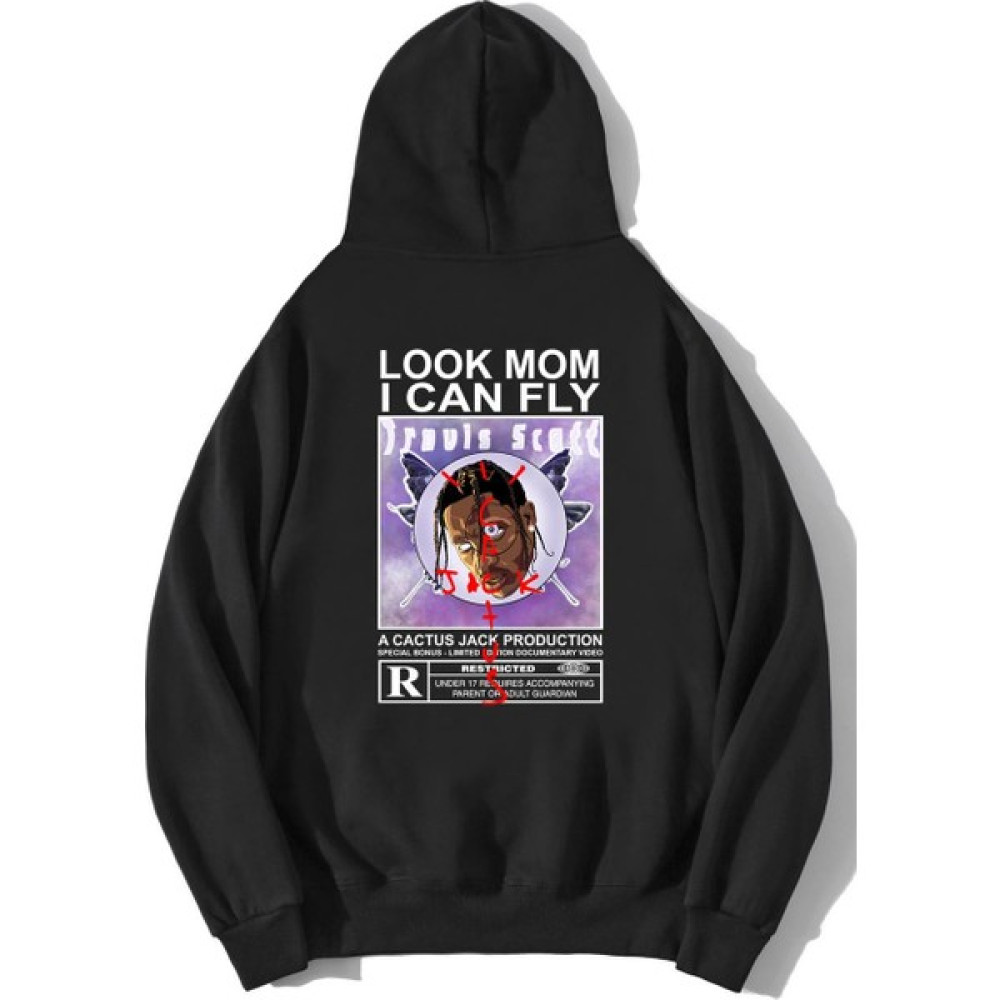 Brz Collection Oversize Look Mom I Can Fly Cactus Jack Hoodie Erkek Sweatshirt Fiyatı