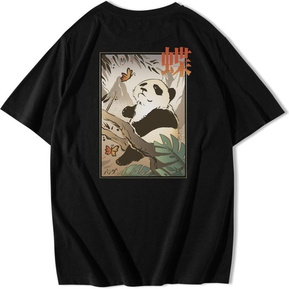 Brz Collection Unisex Oversize Arka Baskılı Butterfly And Japanese Panda T-Shirt Erkek T-shirt Fiyatı
