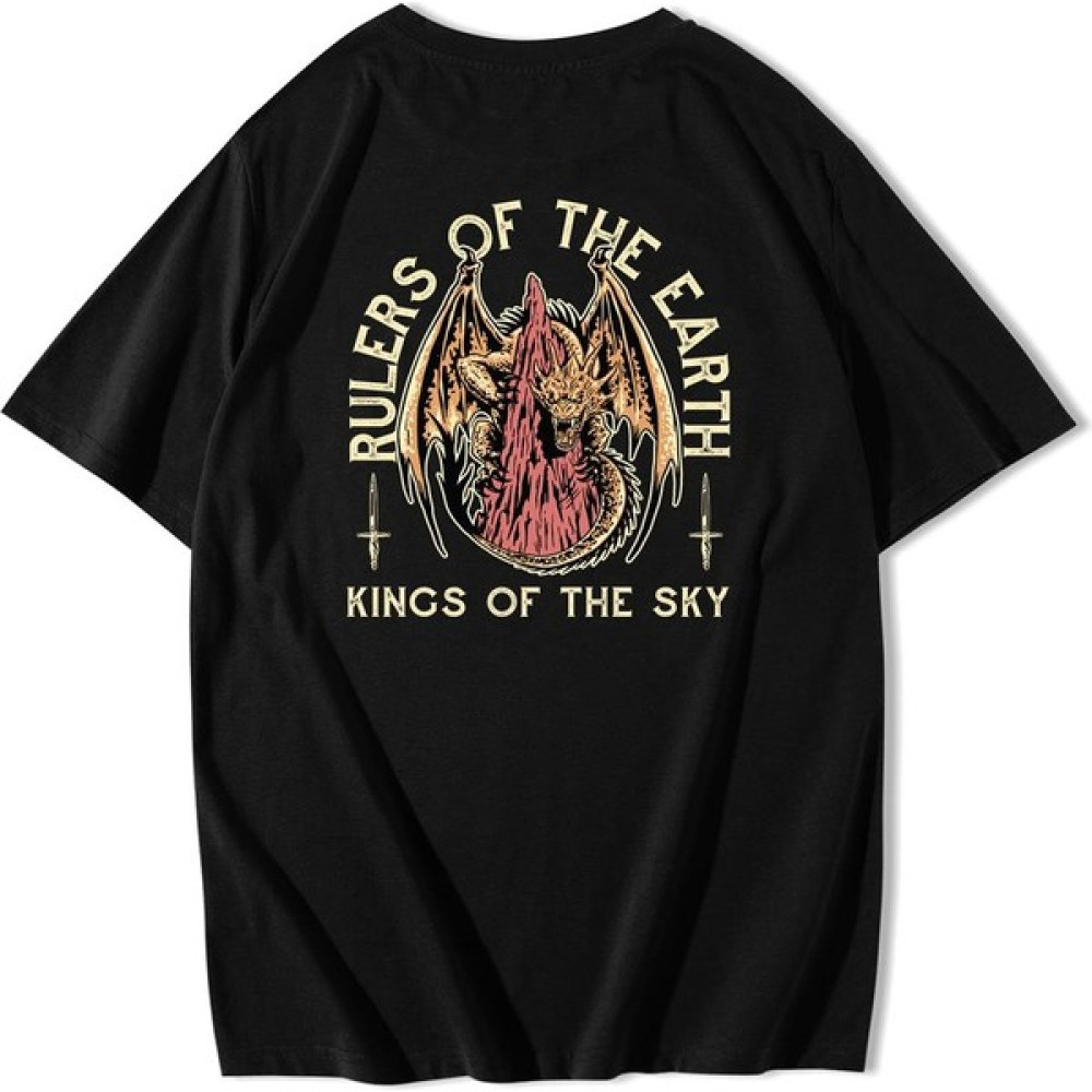 Brz Collection Unisex Oversize Arka Baskılı King Dragon T-Shirt Erkek T-shirt Fiyatı