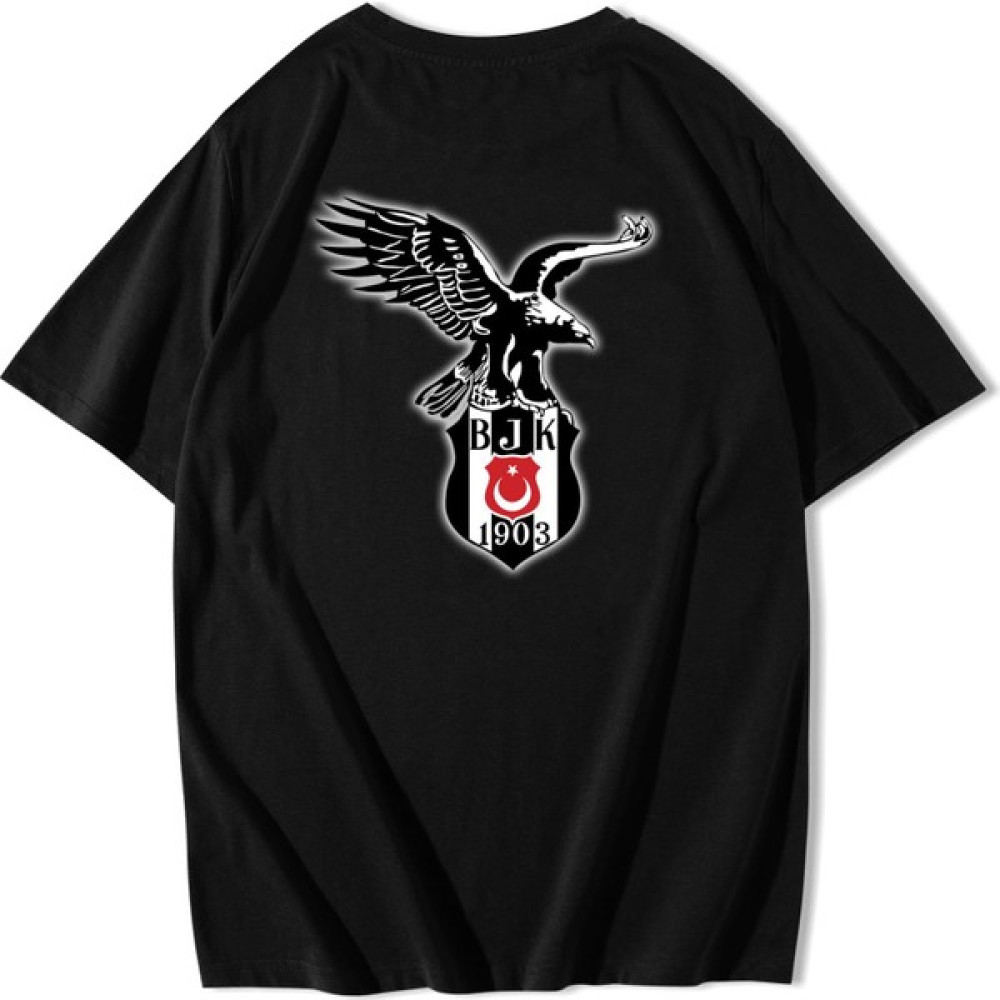 Brz Collection Unisex Oversize Beşiktaş Kartal Logo Baskılı T-Shirt Erkek T-shirt Fiyatı