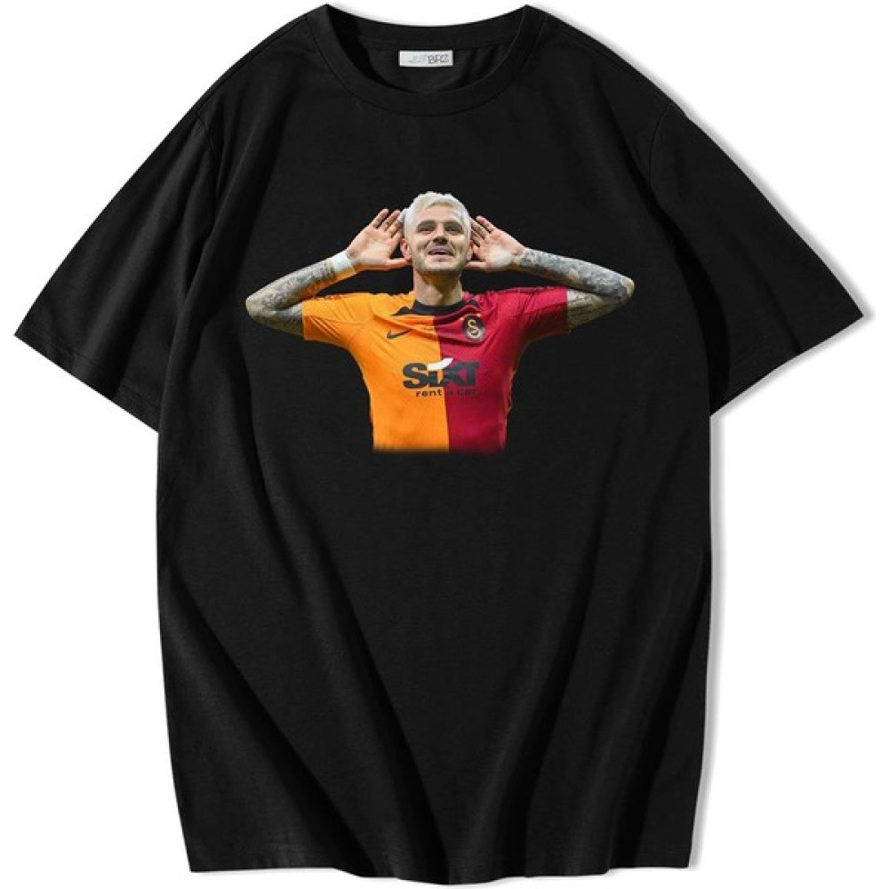 Brz Collection Unisex Oversize Icardi Baskılı T-Shirt Erkek T-shirt Fiyatı