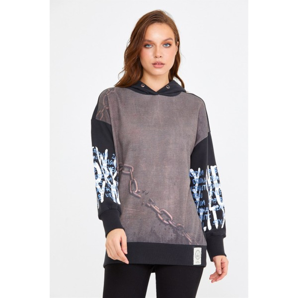 BRZ Collection Unisex Oversize Kapüşonlu Sweatshirt Erkek Sweatshirt Fiyatı