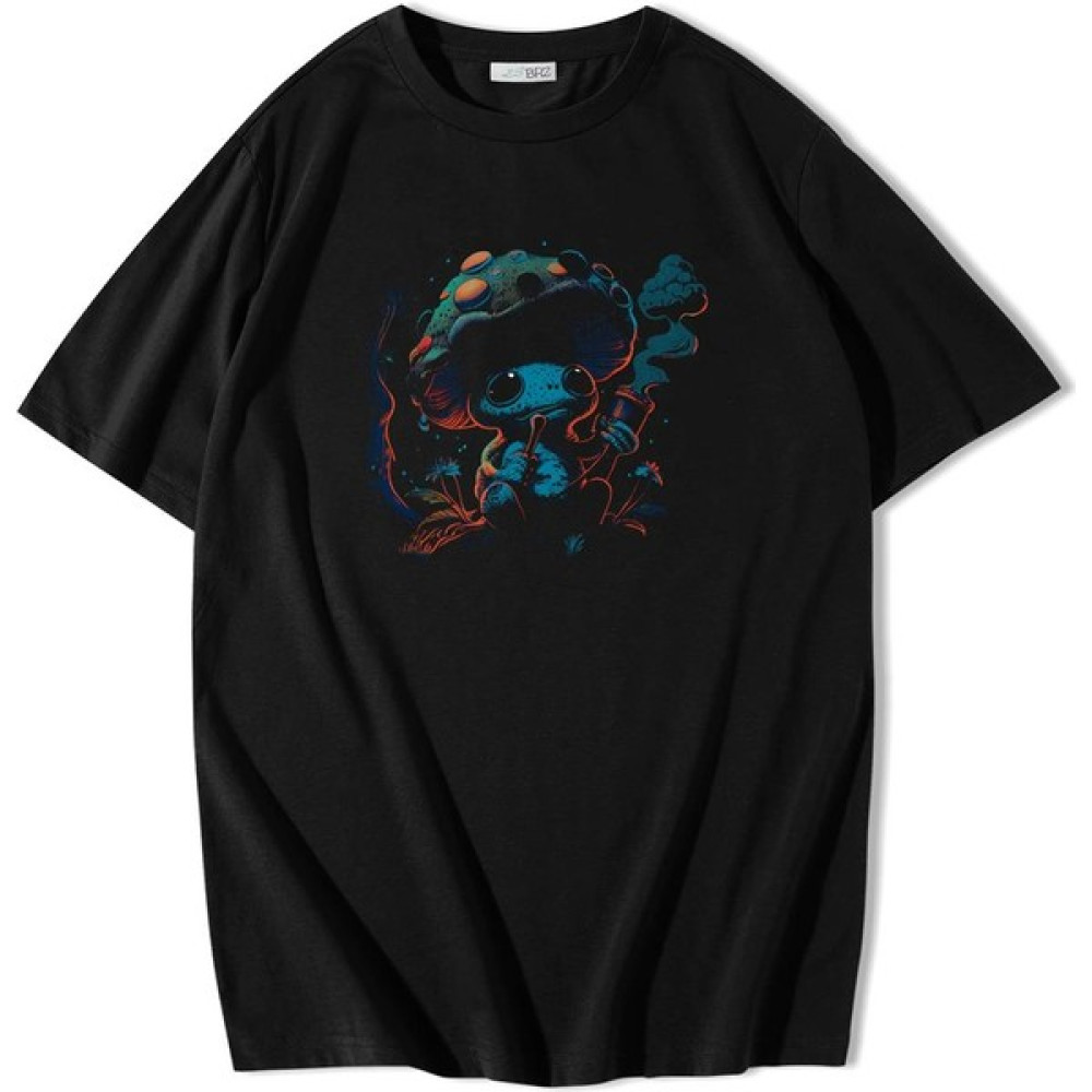 Brz Collection Unisex Oversize Mushroom Smoking Forest T-Shirt Erkek T-shirt Fiyatı