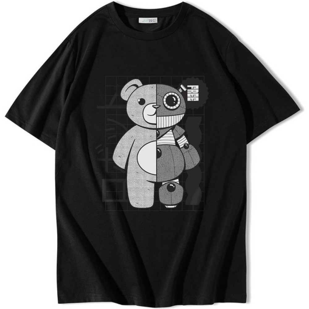 Brz Collectıon Unisex Oversize Robot Bear T-Shirt Erkek T-shirt Fiyatı