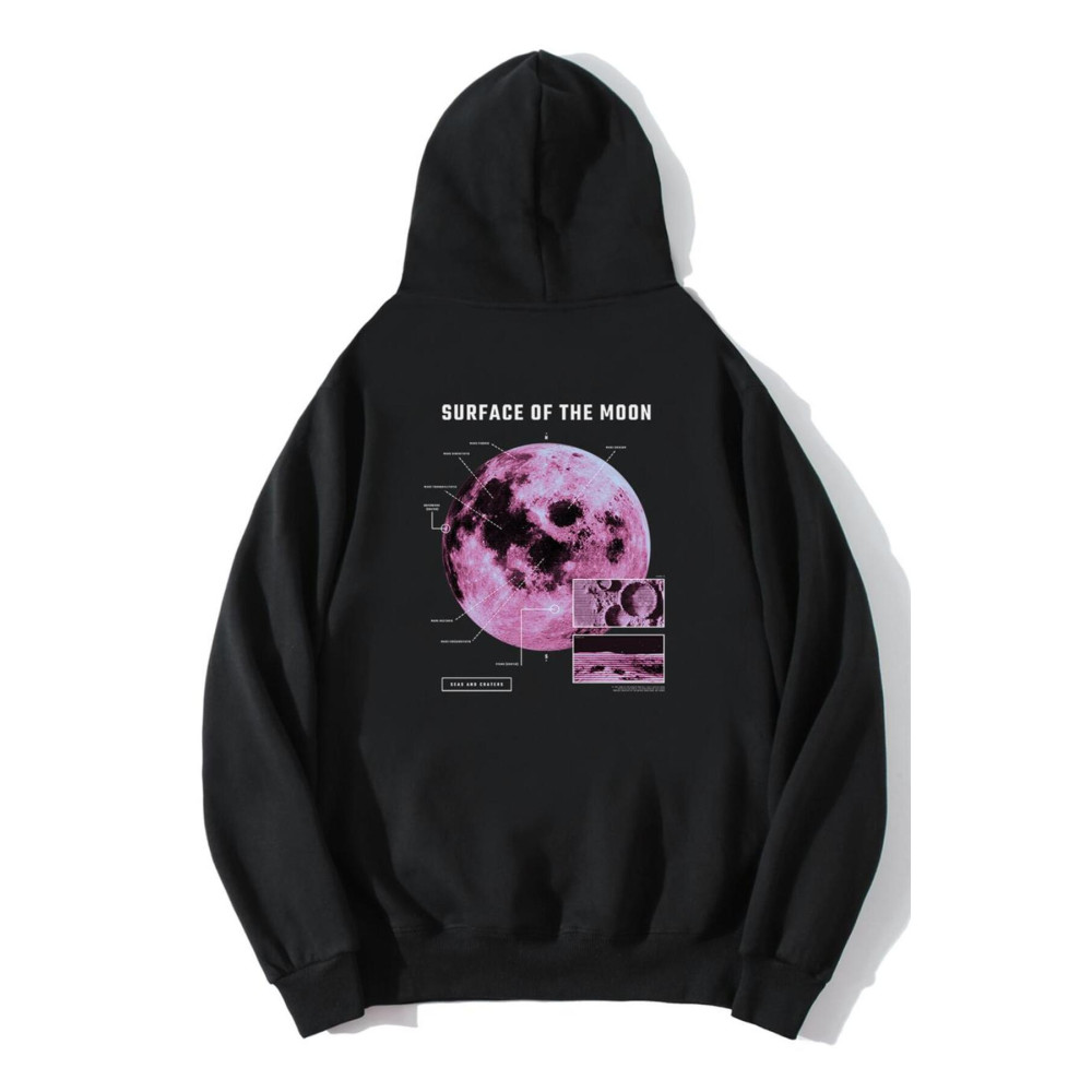BRZ COLLECTION Unisex Oversize Surface On The Moon Sweatshirt Hoodie S Beden Bayan Sweatshirt Fiyatı