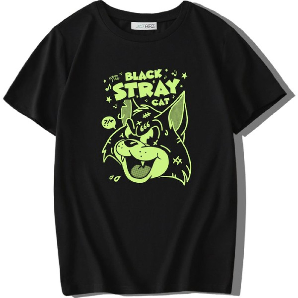Brz Kids Unisex Çocuk Black Stray Cat T-Shirt Erkek Çocuk T-shirt Fiyatı
