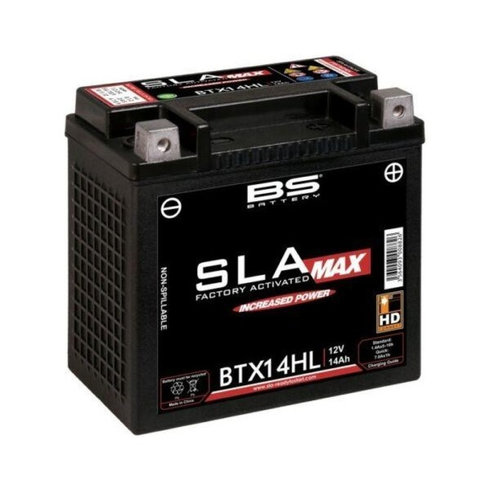 BS Battery Bs BTX14HL Sla Max 2004-2021 Harley-Davidson Sportster Roadster XL1200R Uyumlu Akü Akü Fiyatı