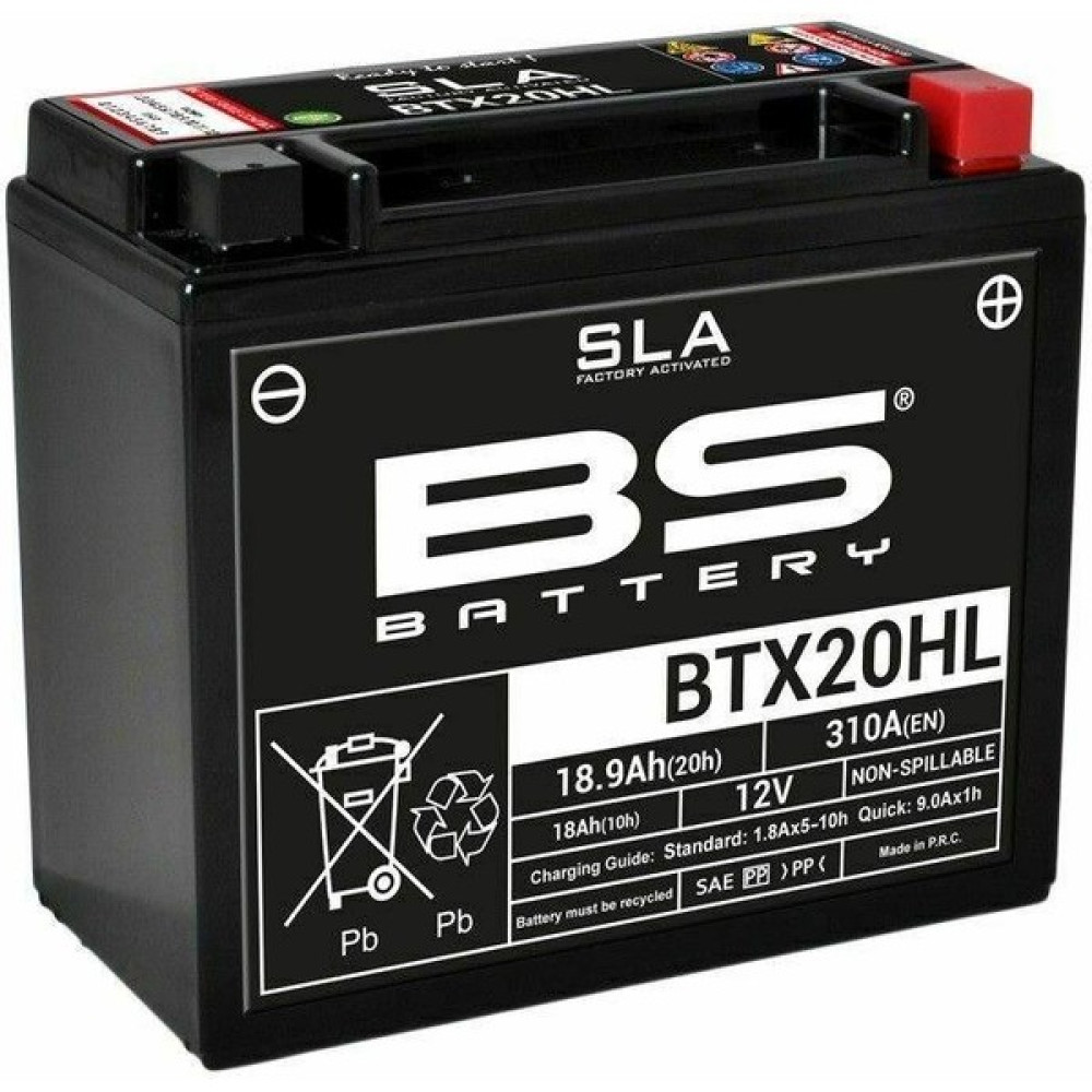 BS Battery Bs BTX20HL Sla 2001-2023 Honda Goldwing Gl 1800 Uyumlu Akü Jel Akü - Standart - Siyah Akü Fiyatı