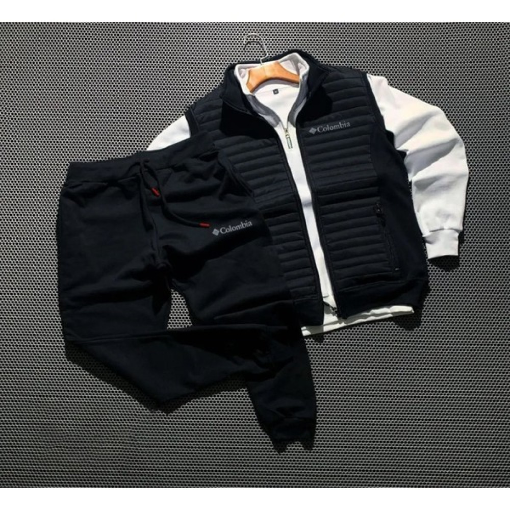 Bs Jeans Yeni Sezon Unisex Yarım Fermuarlı Sweatshirt-Yelek-Eşofman Altı 3'lü Set Kombin Erkek Yelek Fiyatı