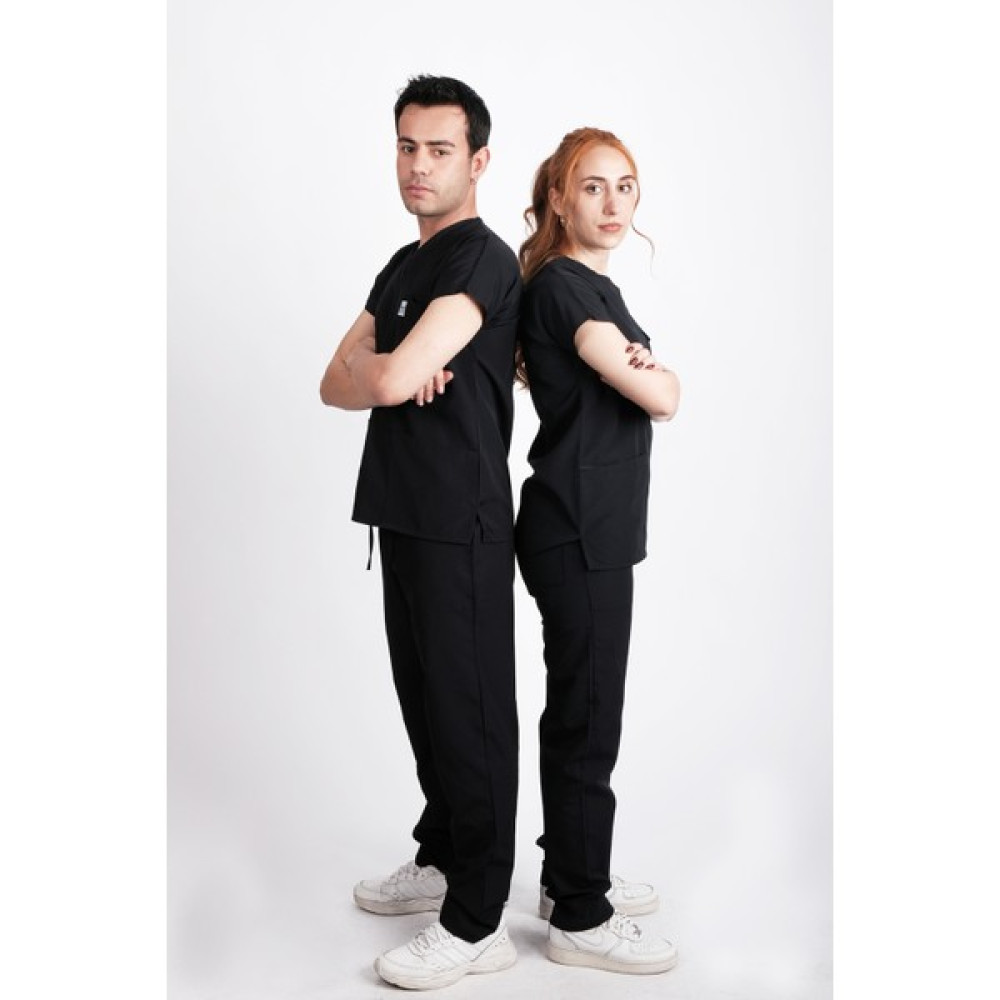 B&S Uniforma Unisex Medikal Hemşire ve Doktor Üniforması Scrubs Cerrahi Alt Üst Takım - Lacivert - XXS Oto Boyaları Fiyatı