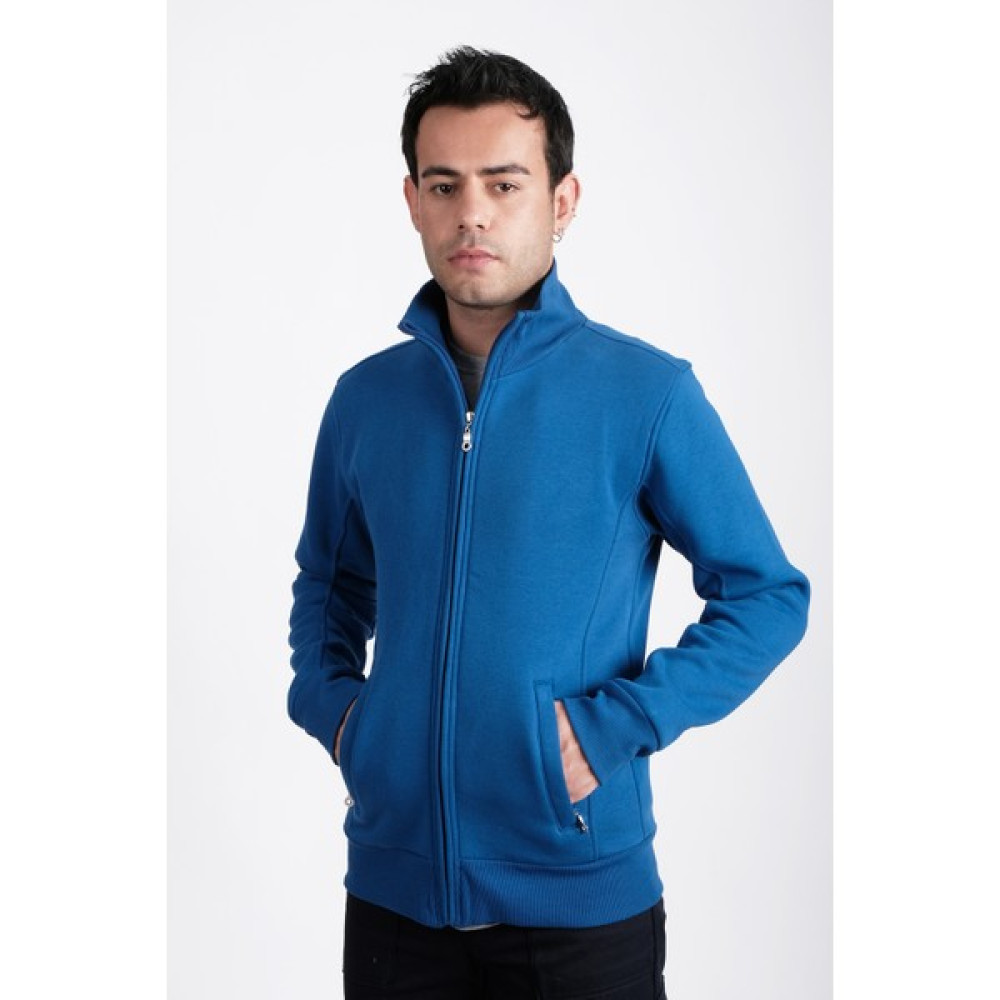 B&S Uniforma Unisex Sweatshirt, Mavi, Dik Yaka, Fermuarlı Erkek Sweatshirt Fiyatı