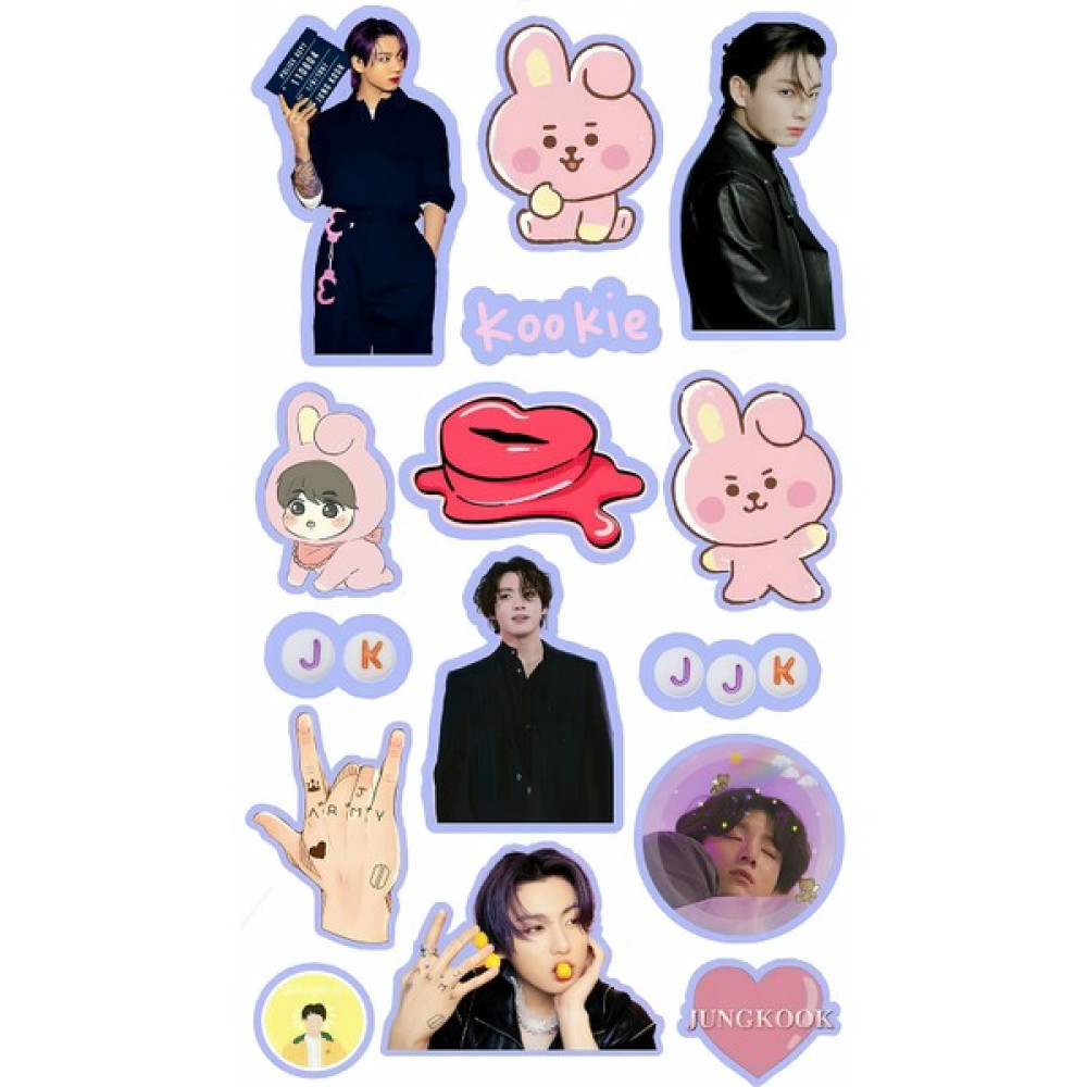 Bsb Bts Jungkook Sticker Telefon Laptop Notebook Tablet Defter Matara Stiker Etiket St110 Sticker Fiyatı