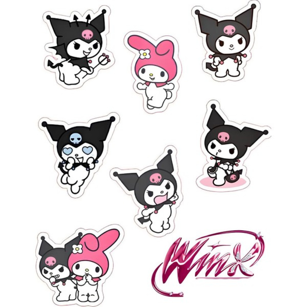 Bsb Kuromi Sticker Telefon Laptop Notebook Tablet Defter Matara Stiker Etiket St130 Sticker Fiyatı