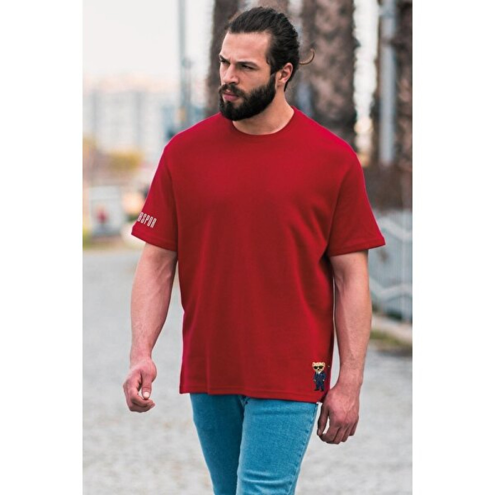 BSBSPOR Bol Salaş Gri Bordo Siyah Beyaz Oversize Tişört Bol Tişört Erkek Kadın Erkek T-shirt Fiyatı